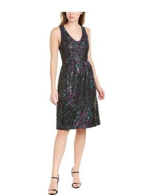 Trina Turk Petunia Floral Sequin Cocktail Dress NWT 8